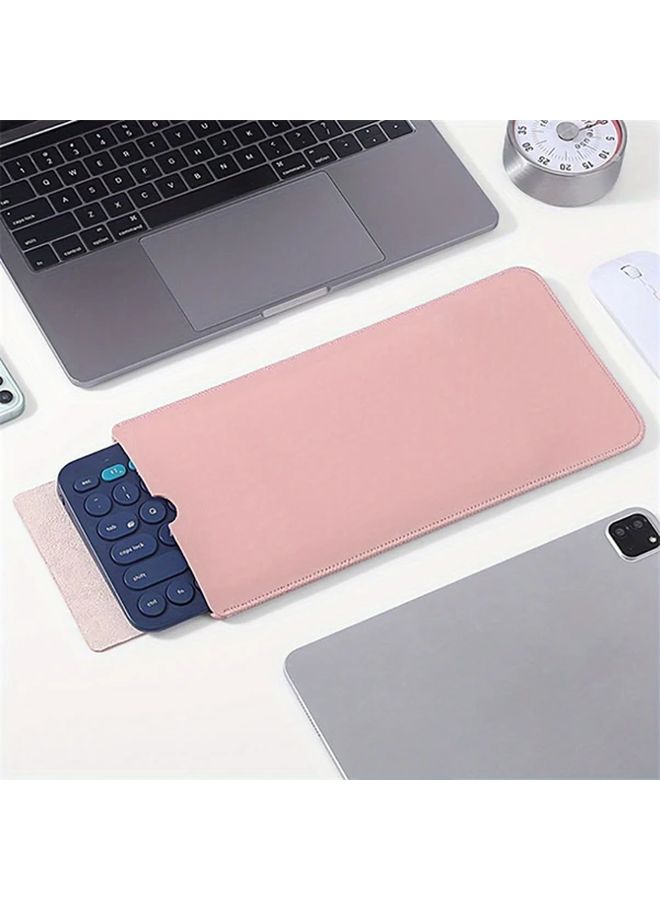 Light Blue PU Leather Wireless Keyboard Sleeve Travel Storage Protective Case - Image 2