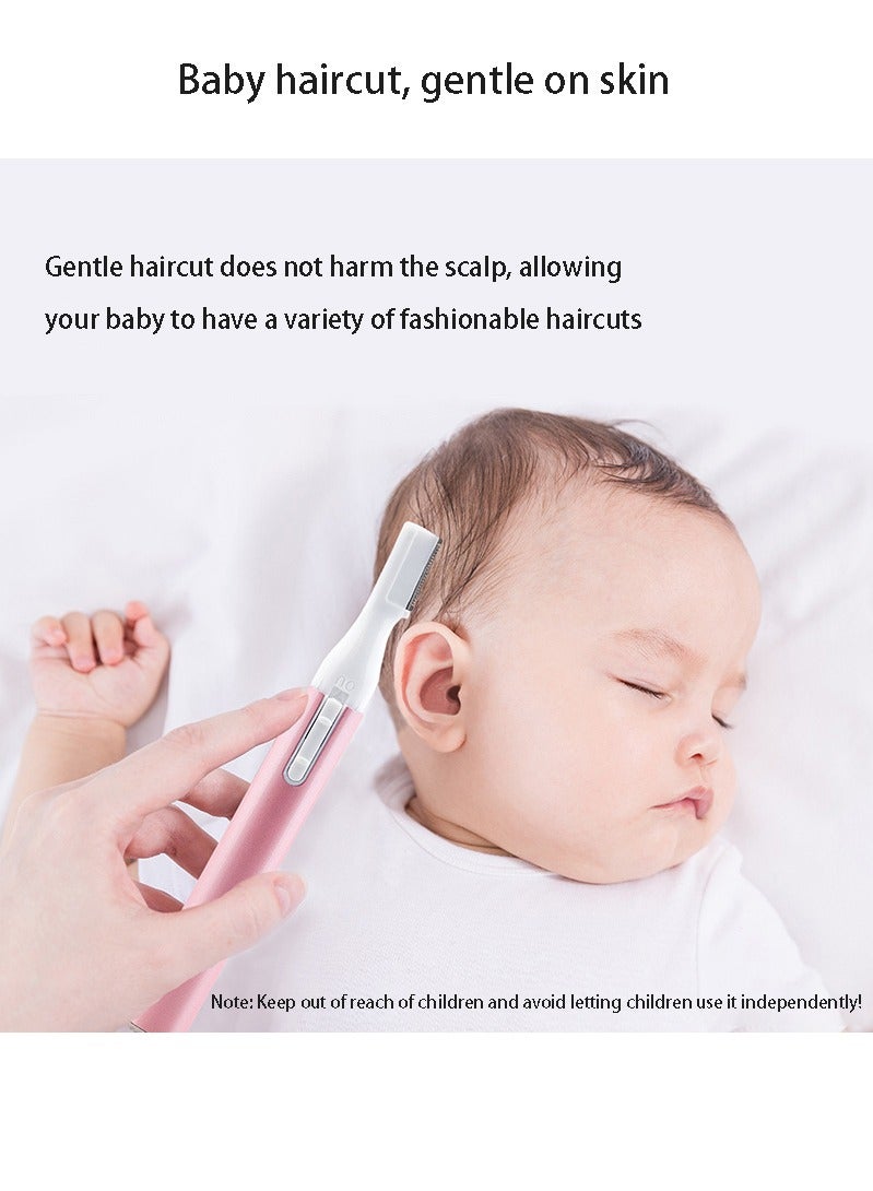 ميون ماكينة حلاقة كهربائية متعددة الوظائف للنساء لإزالة شعر الوجه والجسم والساق، باللون الوردي - Image 3