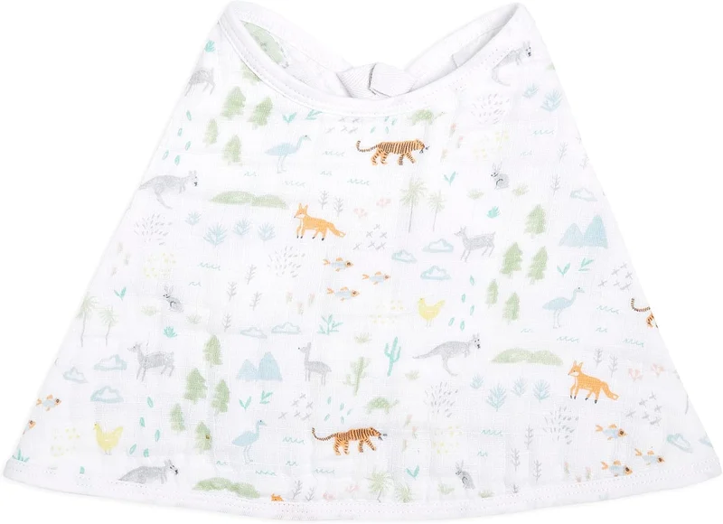 aden + anais Aden + Anais Essentials Cotton Muslin Baby Burpy Bib Voyager