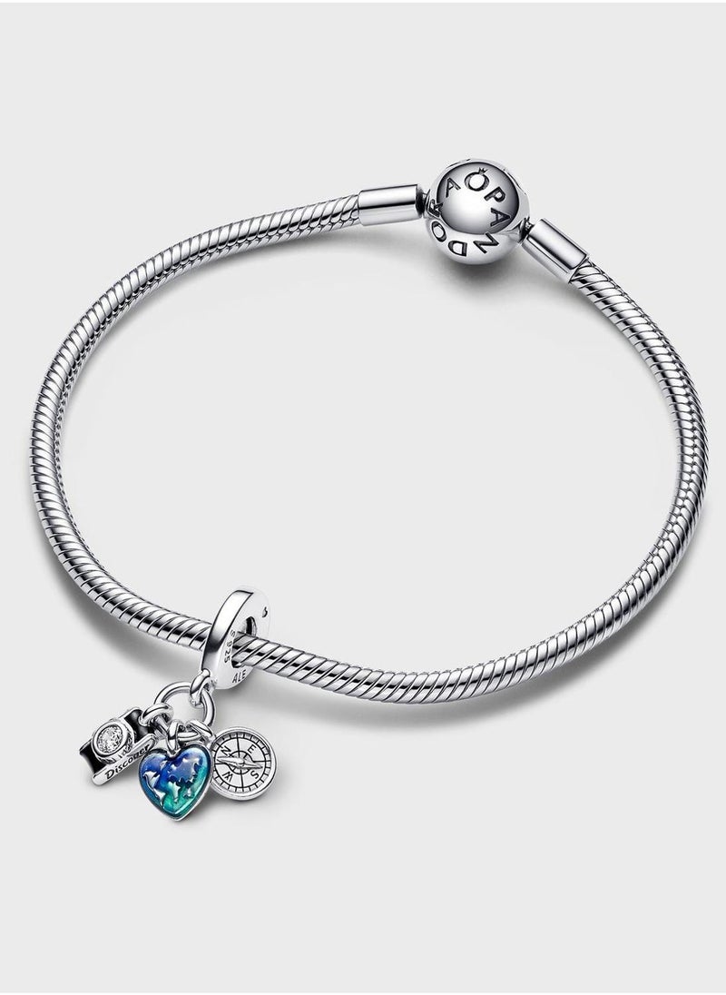 باندورا حلية ثلاثية بشكل كاميرا وقلب وبوصلة - Image 3