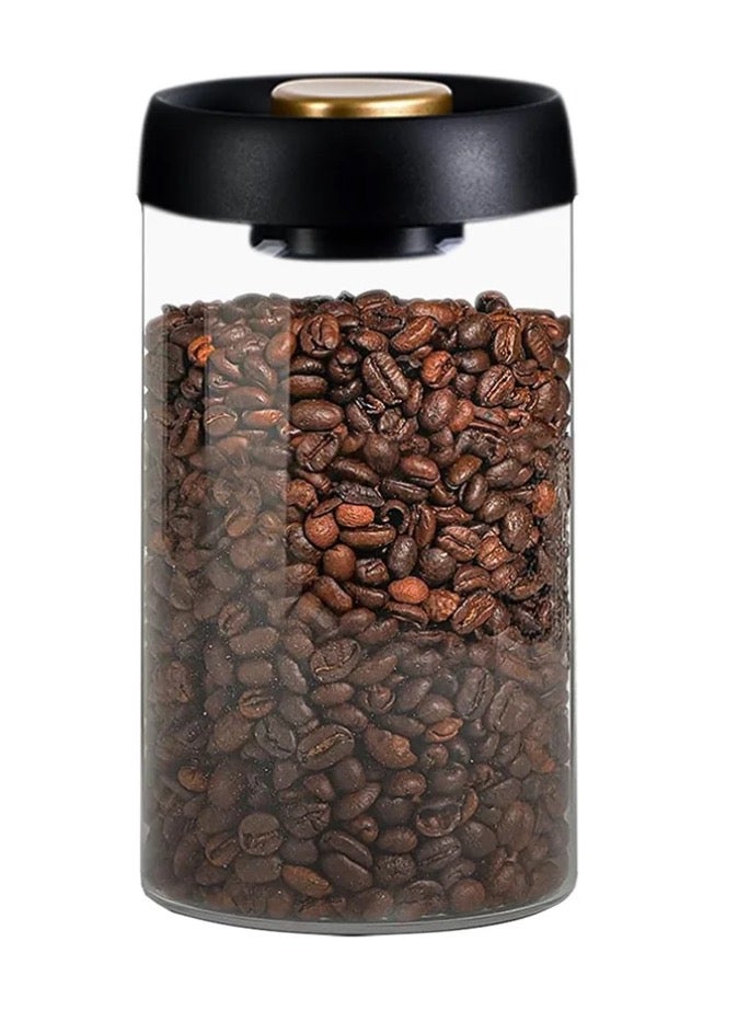Borosilicate Glass Coffee Canisters with Airtight Lids - 1200ml/40oz Food Storage Containers for Coffee Beans, Tea, Sugar, Spices, Rice - Image 1