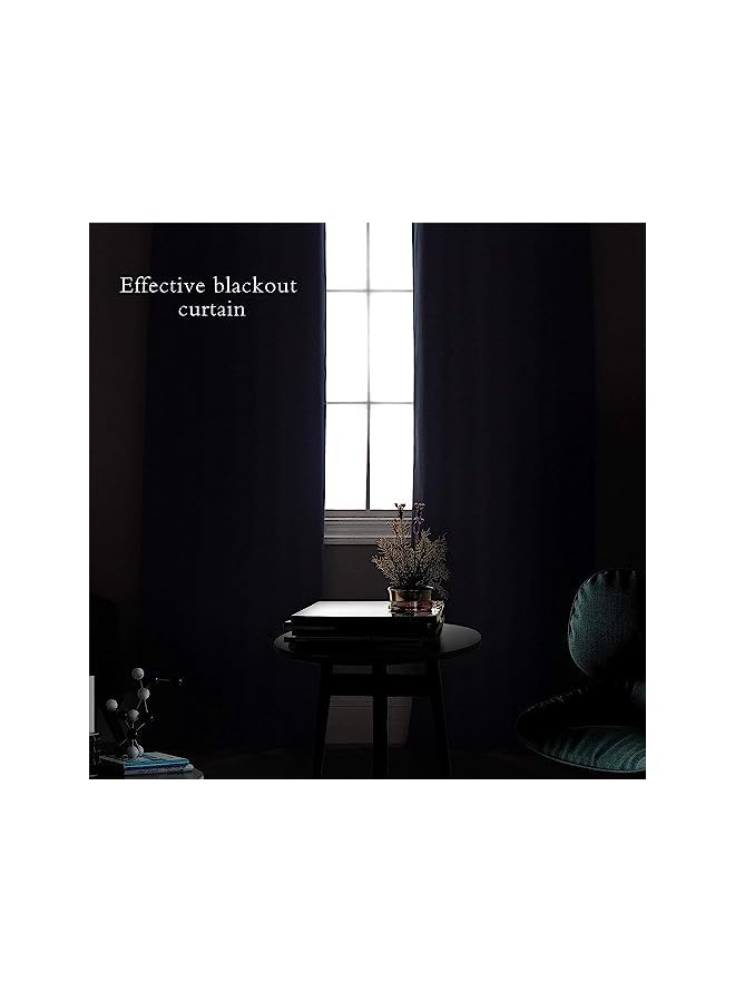 The Bros ستارة تعتيم 2 لوحة لون صلب معزولة حرارياً ستائر نوافذ تعتيم لغرفة النوم وغرفة المعيشة (بيج، 140x240 سم) - Image 4