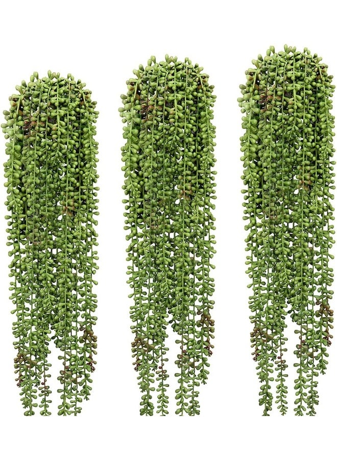 SzJias SzJias AONELAS 3 Pcs String of Pearls Plant Artificial Hanging Succulents Plants for Home Garden Decor (Pots Not Included) - Image 1
