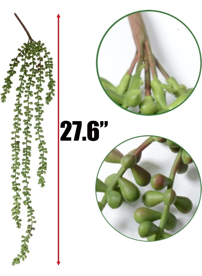 SzJias SzJias AONELAS 3 Pcs String of Pearls Plant Artificial Hanging Succulents Plants for Home Garden Decor (Pots Not Included) - Image 3