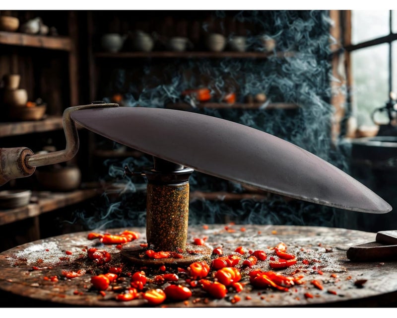 BARTN Pure Iron Conacve Tawa for Roti/Chapati with Wooden Handle | Premium Heavy Iron Handmade Curved Tava for Multipurpose Uses with Health Benefits | Non-Toxic, No Chemical Layers| 10 Inch, 1.5 Kg - Image 4