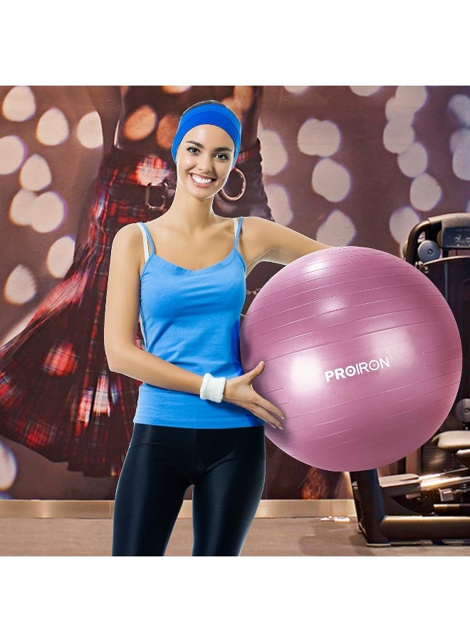 PROIRON Yoga Ball Anti-Burst Exercise Ball Chair with Quick Pump Slip Resistant Gym Ball Supports 500KG Balance Ball for Pilates Yoga Birthing Pregnancy Stability Gym Workout Training - Image 2