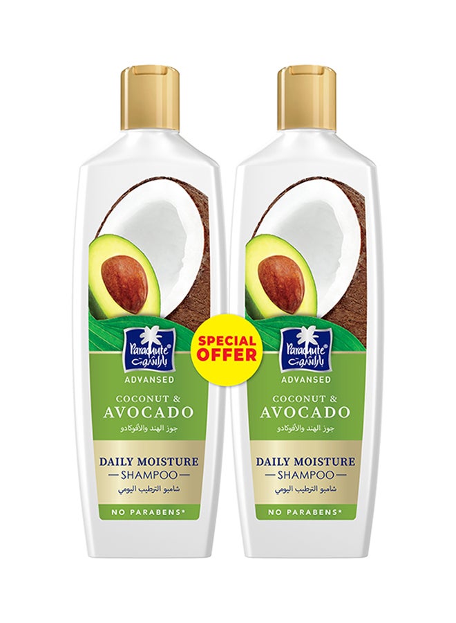 Parachute Daily Moisture Shampoo With Avocado And Coconut 2 x 340ml  - Image 1