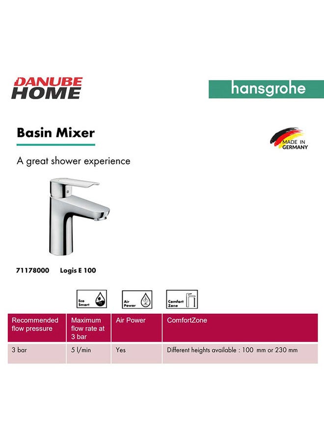 Hansgrohe - Logis E Single Lever Basin Mixer With Pop Up Waste - Image 1