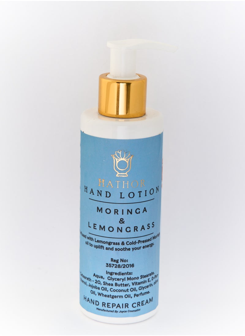 HATHOR - Hand lotion infused with moringa oil and lemongrass - Image 1