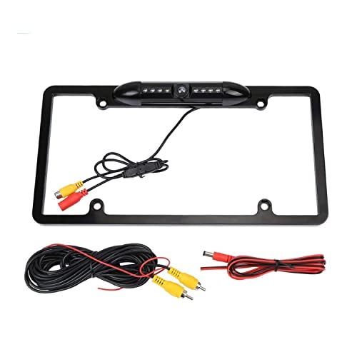 AOCISKA License Plate Frame Backup Camera, Rear View Camera with 8 LED, 170° Viewing Angle Night Vision Car Camera,Waterproof Backup Camera Vehicle Universal for Car,SUV,Truck - Image 1
