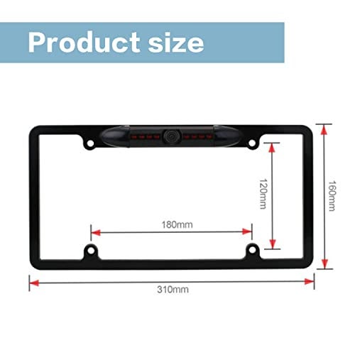 AOCISKA License Plate Frame Backup Camera, Rear View Camera with 8 LED, 170° Viewing Angle Night Vision Car Camera,Waterproof Backup Camera Vehicle Universal for Car,SUV,Truck - Image 4