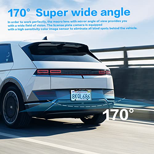 AOCISKA License Plate Frame Backup Camera, Rear View Camera with 8 LED, 170° Viewing Angle Night Vision Car Camera,Waterproof Backup Camera Vehicle Universal for Car,SUV,Truck - Image 2