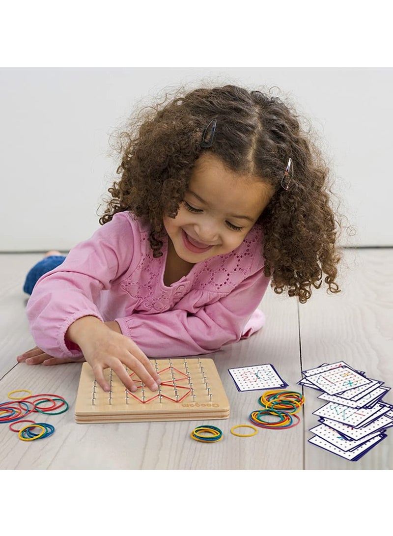 دوركو كتل خشبية لغز الدماغ مزيج لعبة، الجيوبورد الرياضيات التلاعب المواد المصفوفة كتلة الجيوبورد، شكل STEM مونتيسوري لغز المصفوفة للأطفال - Image 3