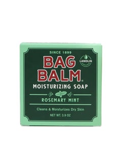 Bag Balm Bag Balm Moisturizing Bar Soap  Gentle Soap for Dry Skin with Lanolin  Hand  Body Cleansing Balm  Rosemary  Mint Scented Sensitive Skin Bar Soap  Natural Body Wash Bar  Made in The USA 39 oz 