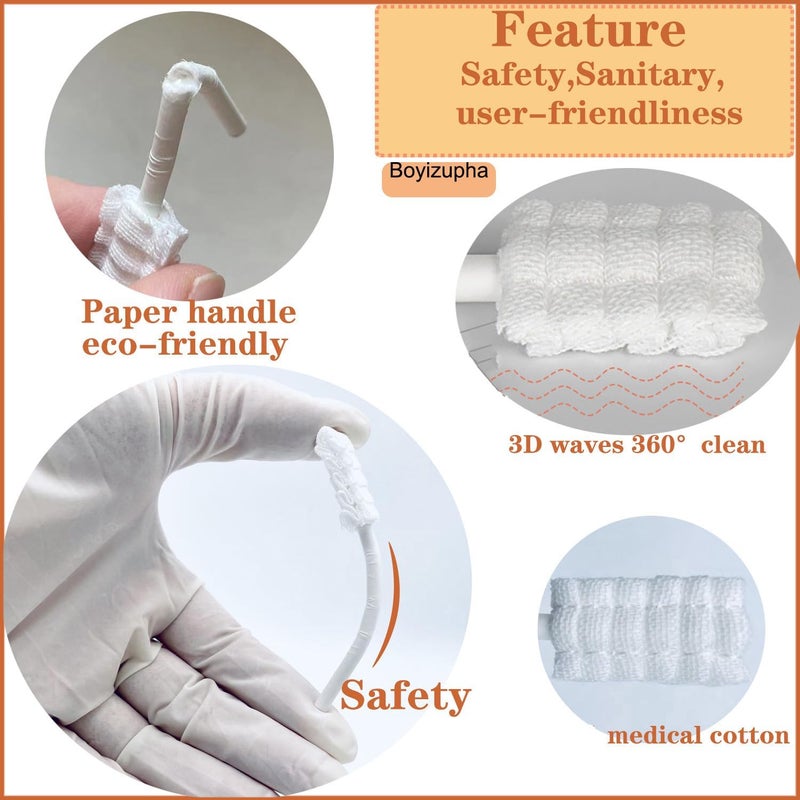 Boyizupha 100Pcs Baby Tongue Cleaner,Baby Toothbrush,Disposable Oral Cleaner for Newborn Toddler Infant Tooth Mouth Gum Clean Stick Dental Care - Image 2