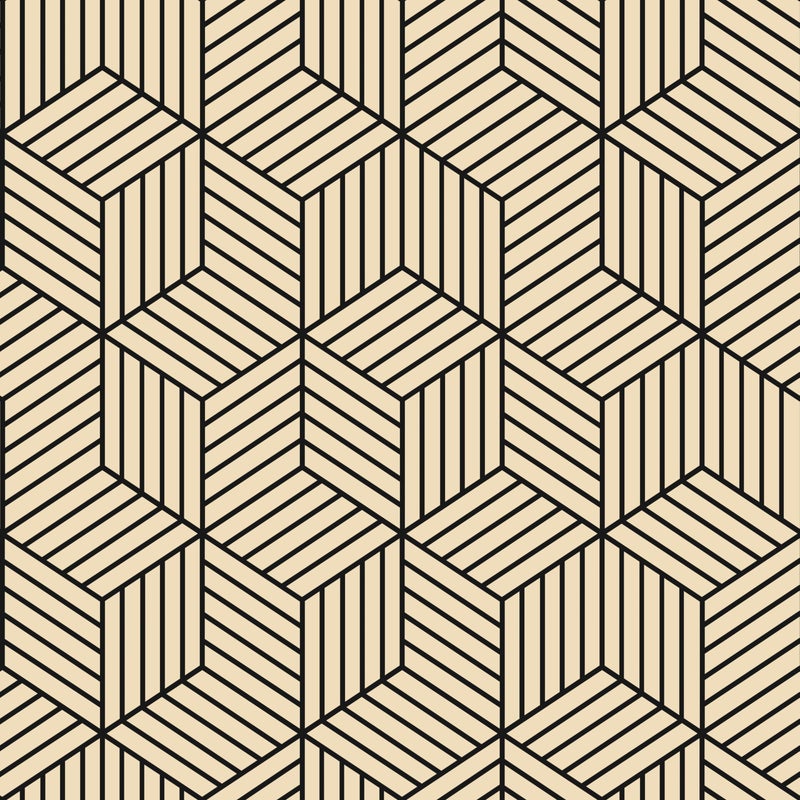 MelunMer Brown Geometric Wallpaper Peel and Stick Removable Self Adhesive 118In L 177In W Brown and Black Wallpaper for BedroomBathroom Waterproof Modern Contact Paper for Cabinets Drawer Hexagon