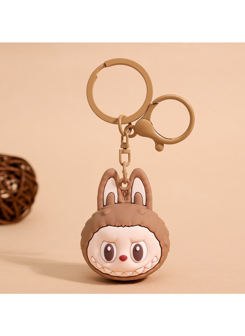 LABUBU New Labubu Rocking Horse Keychain - Cute 3D Figurine, Creative Bag Charm for Students, Trendy Star-Inspired Design  - Image 1
