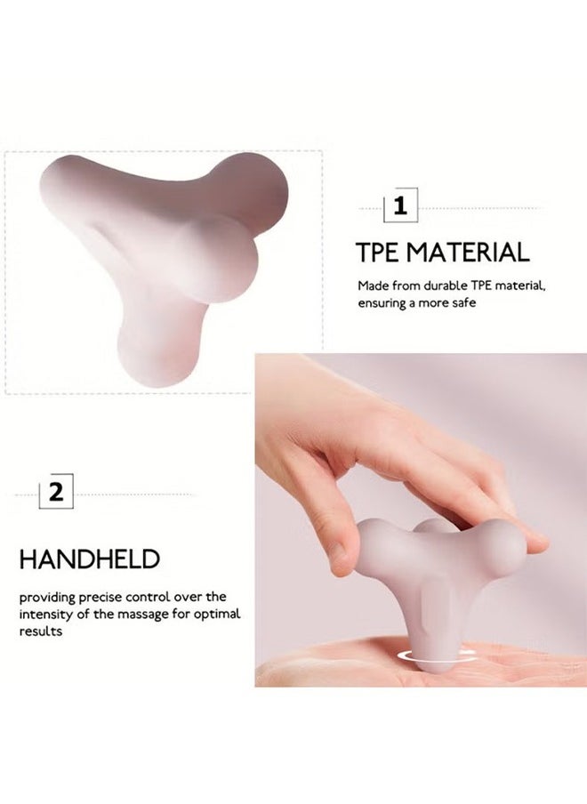 HY 1pc Massage Fitness Massage Yoga Hand Massager Muscle Massaging Massagers for Neck and Back for Massaging Back Massager TPE Tool Pink Foot  - Image 4