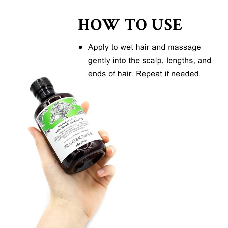 Davines Naturaltech RENEWING Shampoo, Gentle Cleansing That Promotes The Well Being Of Hair And Scalp, 8.45 Fl Oz (Pack of 1) - Image 4