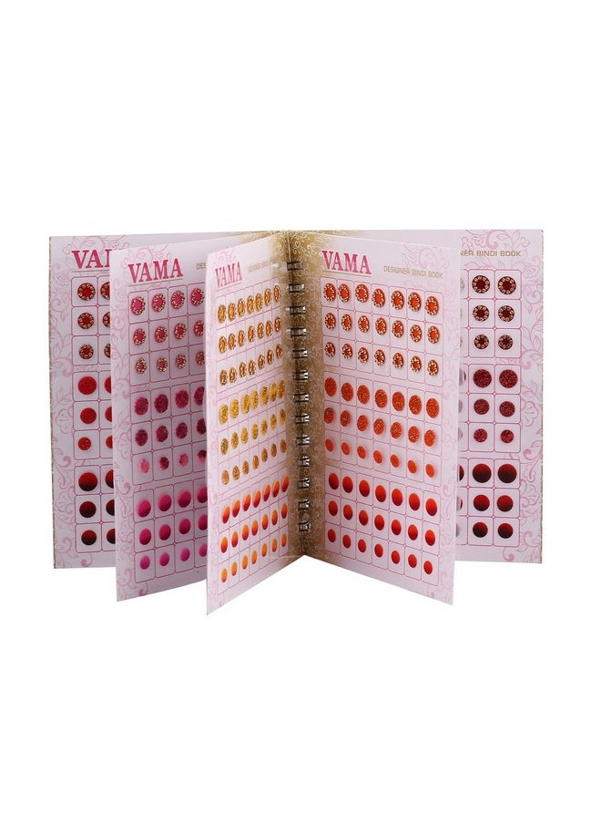 VAMA Stone Glitter Sparkle Doubleshade Crystal Stone Mix Bindi Book Kumkum Sticker For Girls & Ladies (504 - Mini Bindis Book)  - Image 1