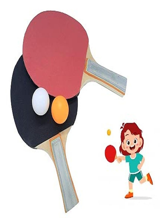 Ekan Table Tennis Rackets Set with 3 Balls for Boys and Girls for Indoor and Outdoor Game - Image 1