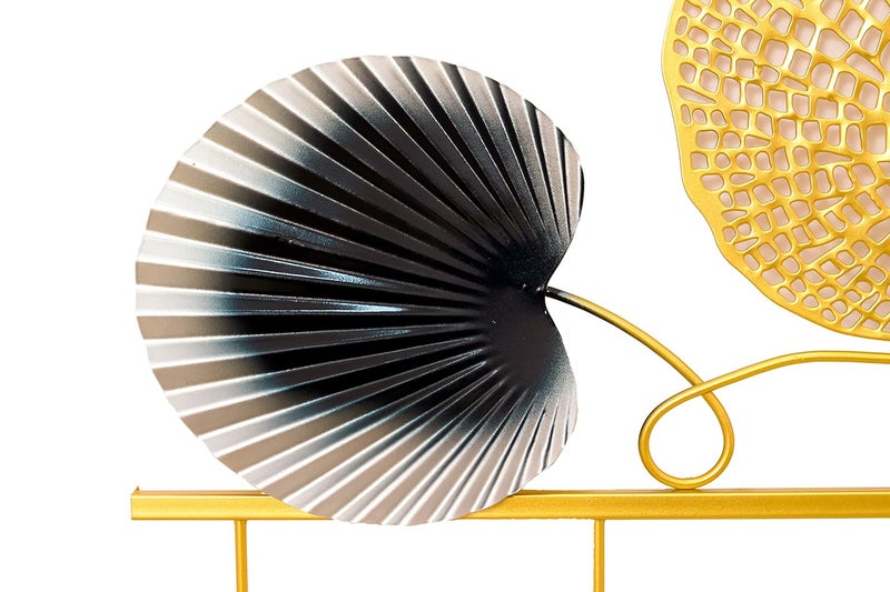 Kriva Metal Modern Home Gingko Leaf Design Home Dcor Mount Clothes Coat Hat Key Hook Rack1Pc Golden - Image 2