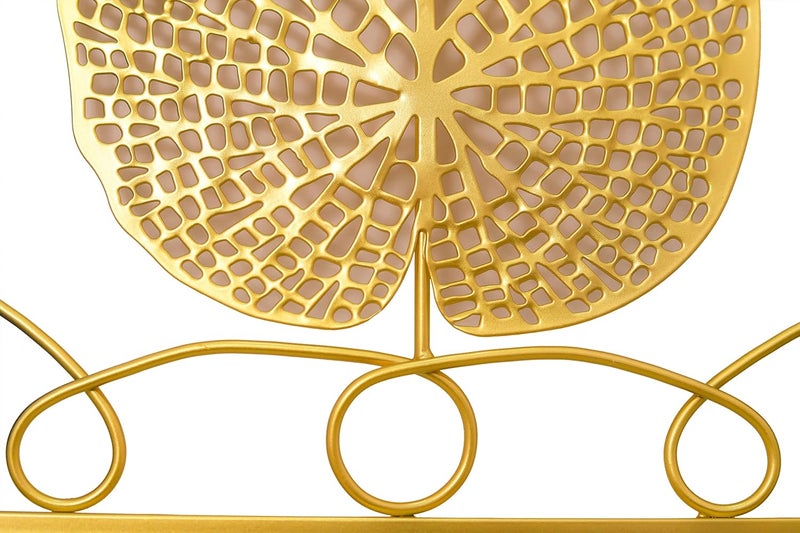 Kriva Metal Modern Home Gingko Leaf Design Home Dcor Mount Clothes Coat Hat Key Hook Rack1Pc Golden - Image 5