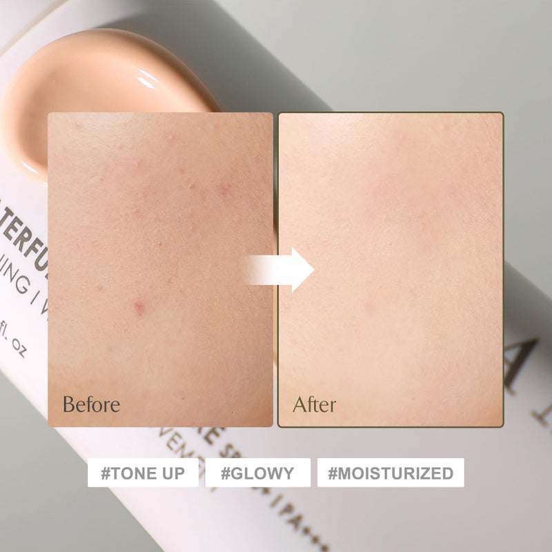 LA MUSE Waterfull CrÃ¨me Solare 1.69 fl oz - Natural Tone-Up & Hydrating Glow | Non-Greasy Formula for All Skin Tones | Moisturizes, and Protects Skin with a Dewy, Radiant Finish for a Fresh Look - Image 4