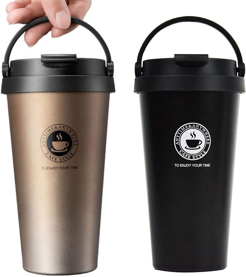 AJARVAR Vacuum Insulated Thermos Coffee Travel Mug with Leak Proof Screw Lid Tea Cup Keep Warm or Cold for Any Beverages Hot Cold Drinks - Image 4