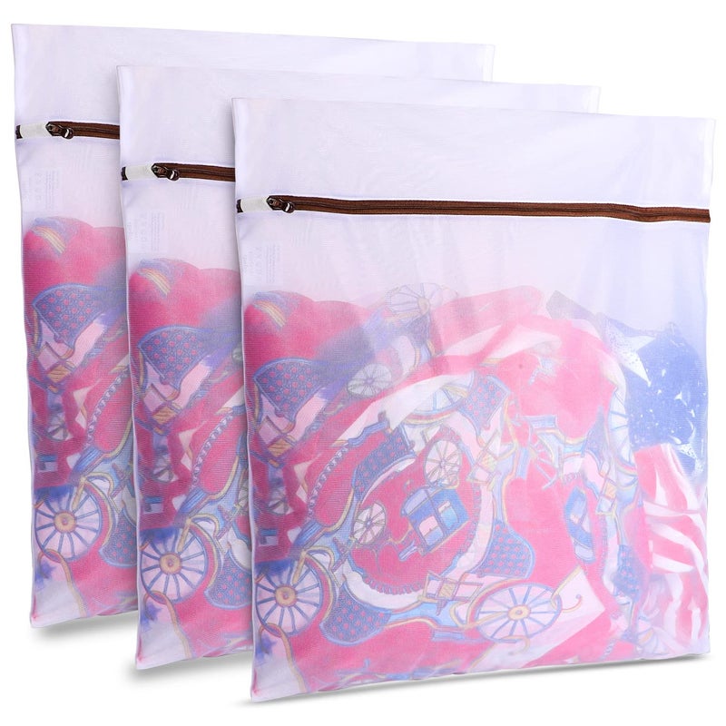 Gogooda 3 Pcs Extra Large Delicates Bag For Washing Mesh Wash Bags For Travel, Laundry, Hosiery, Blouse, Blanket 24  24Inch - Image 1