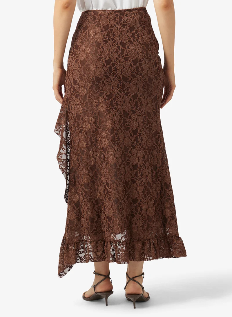 ELLA Ruffled Skirt With Slit