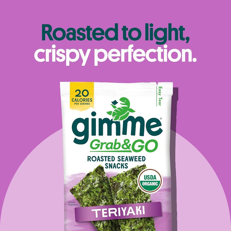 gimMe Grab & Go Organic Roasted Seaweed Snacks - Teriyaki - Image 5