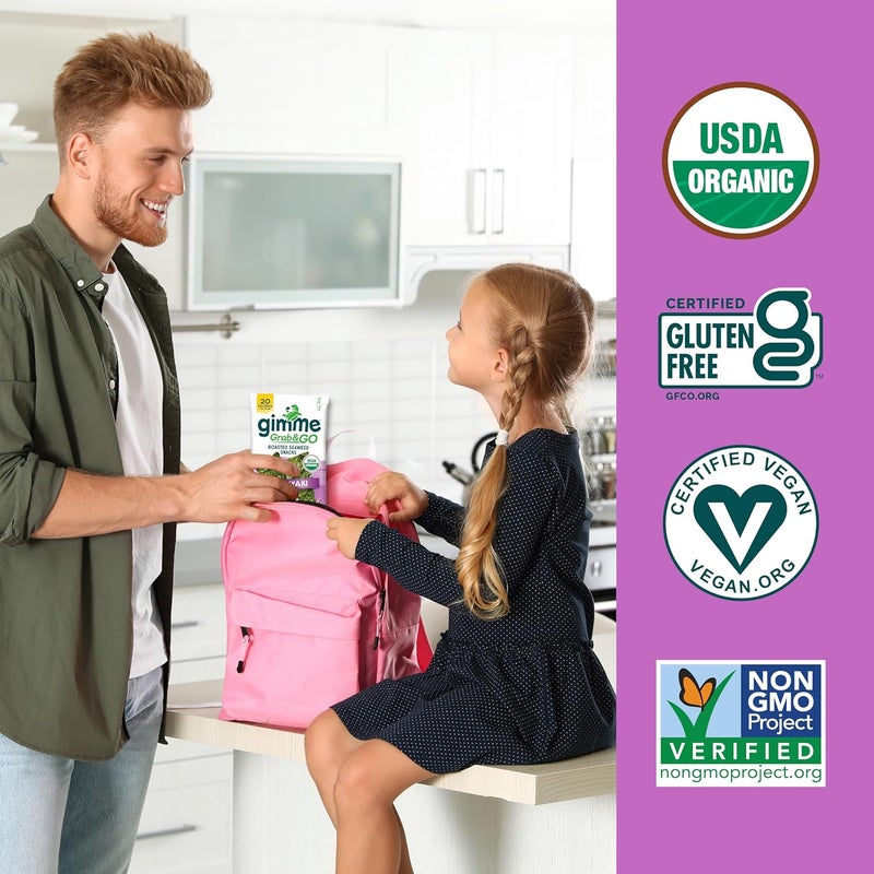 gimMe Grab & Go Organic Roasted Seaweed Snacks - Teriyaki - Image 4