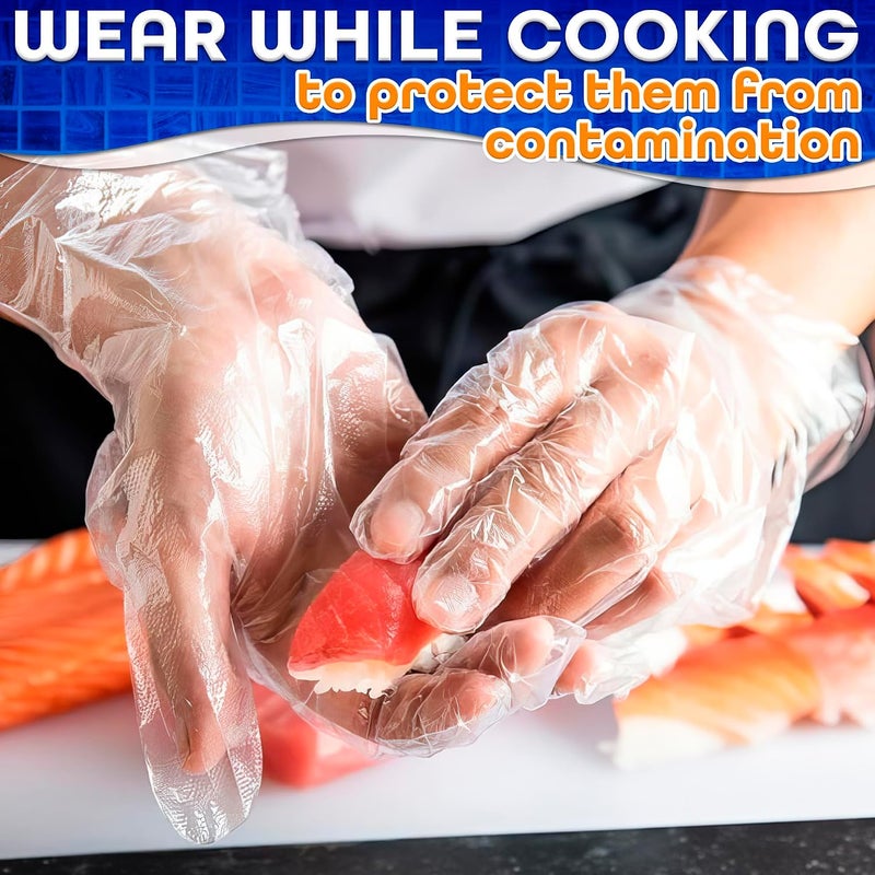 KETAR 200Pcs Parafin Wax Disposable Gloves for Cleaning - Plastic Gloves for Hair Coloring Paraffin Wax for Hand and Feet Pedicure Supplies Professional - Plastic Gloves Disposable for Food Preparation - Image 4