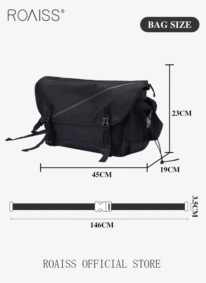 roaiss - Unisex Multifunctional Chest Bag Classic Solid Color Design Timeless and Versatile Large Capacity with Utility Inspired Style Suitable for Short Trips Outdoor Activities Ideal for School or Commuting - Image 1