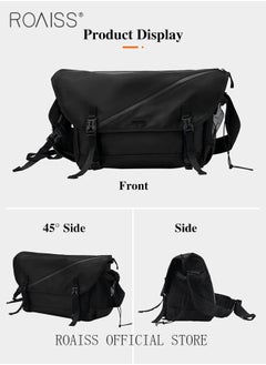 roaiss Unisex Multifunctional Chest Bag Classic Solid Color Design Timeless and Versatile Large Capacity with Utility Inspired Style Suitable for Short Trips Outdoor Activities Ideal for School or Commuting  - Image 5