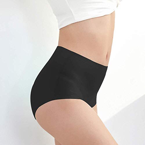 FallSweet No Show High Waist Briefs Underwear for Women Seamless Panties,Pack of 4 (Black4, XL) - Image 4