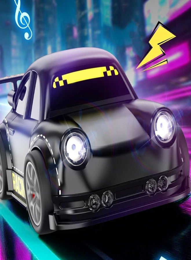EXOMOON Remote Control Intelligent Sensor Drift Car for Kids - 4 Wheel Drive Mini RC Drifting Car with Follow Me, Escape Mode, Music & LED Lights Toy Gift for Boys Girls (Black) - Image 4