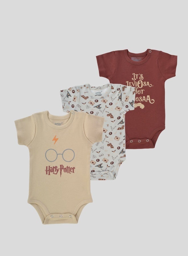 Junior Baby UniSex Cotton Bodysuit Pack of 3 - Image 1