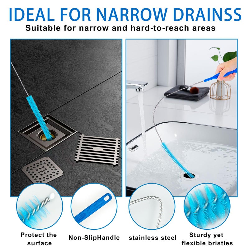 kioguc Dryer Vent Cleaner Kitï¼ŒRefrigerator Coil Cleaning Brushï¼ŒIncludes Dryer Vent Brush, lint Brush for Dryer, Drain Cleaning Brush, and Appliance Brush Set for All Your Home Cleaning Needs - Image 4