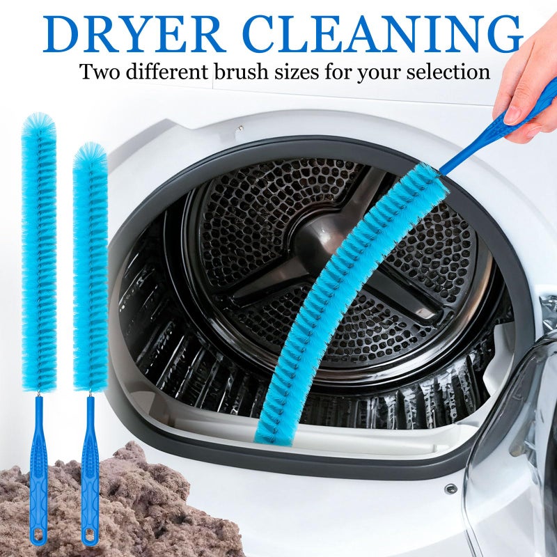 kioguc Dryer Vent Cleaner Kitï¼ŒRefrigerator Coil Cleaning Brushï¼ŒIncludes Dryer Vent Brush, lint Brush for Dryer, Drain Cleaning Brush, and Appliance Brush Set for All Your Home Cleaning Needs - Image 3