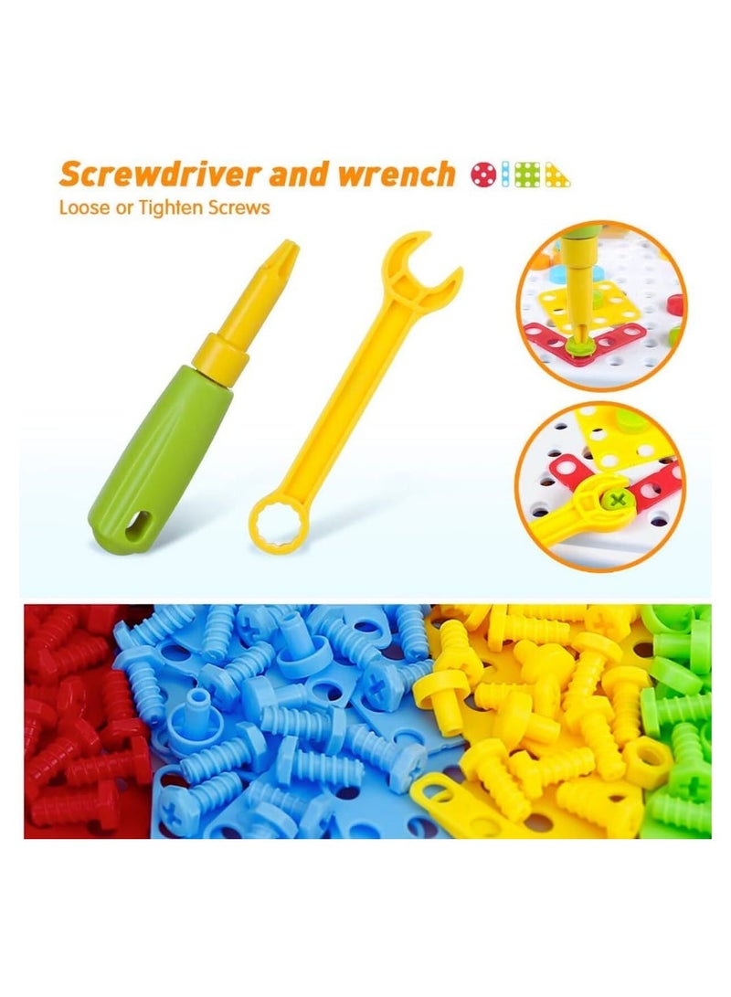 TEGRILO 237 Pcs Drill Toy Set for Kids STEM Learning Educational Toys Drill and Screwdriver Engineering Building Kit for Boys and Girls - Image 3