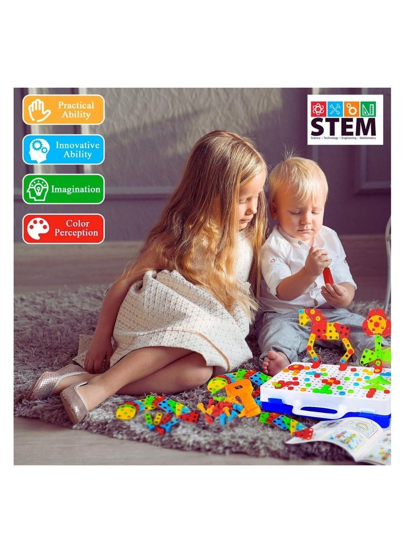 TEGRILO 237 Pcs Drill Toy Set for Kids STEM Learning Educational Toys Drill and Screwdriver Engineering Building Kit for Boys and Girls - Image 4