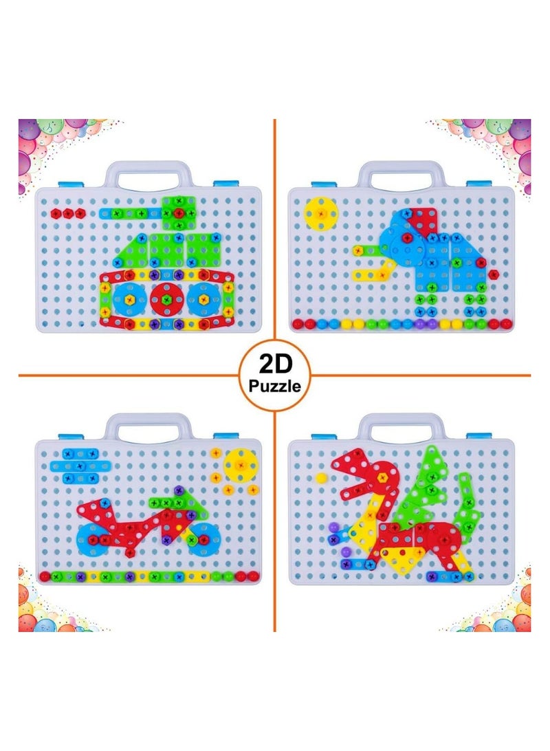 TEGRILO 237 Pcs Drill Toy Set for Kids STEM Learning Educational Toys Drill and Screwdriver Engineering Building Kit for Boys and Girls - Image 5