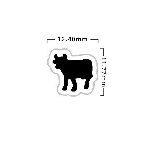 Sunny Bride 50 Wedding Meal Stickers - Food Identifier & Menu Choice Place Cards for Party Seating - Meal Option Indicator (Black, Beef) - Image 3