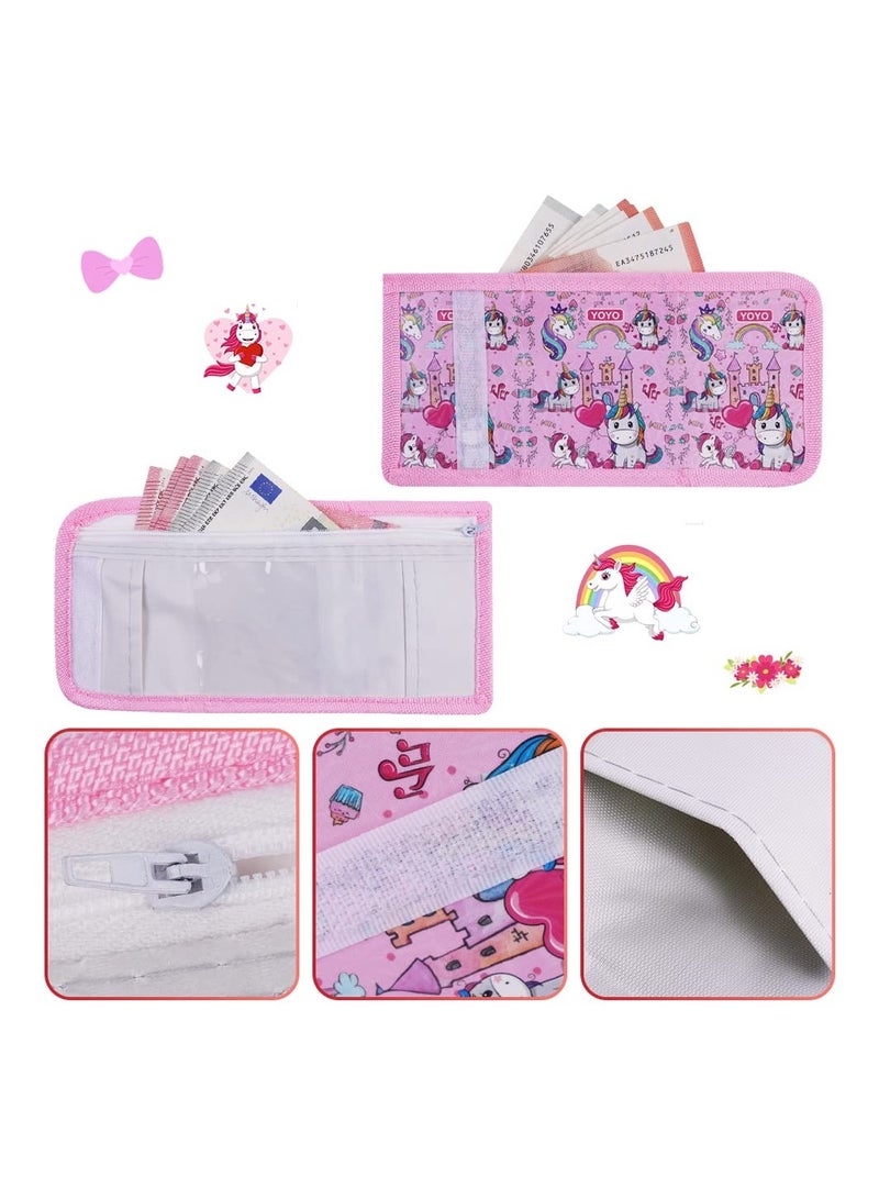 SYOSI Unicorn Stationery Set Include 2 Pcs Pencil Case Rulers Eraser Sharpener and Coin Purse for Girls Boys - Image 4