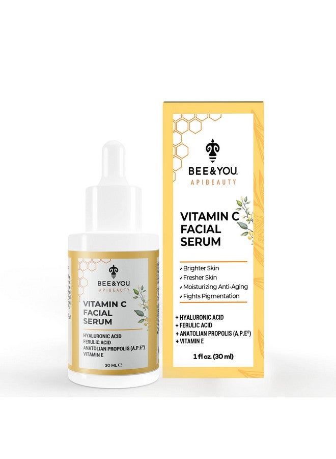 BEE & YOU Bee and You Anti Aging, Anti Wrinkle Face Serum with Vitamin C, Skin Brightener, Moisturizer, Skin Care, Bee Propolis Extract, Ferulic Acid Vitamin E, 1 fl oz - Image 2