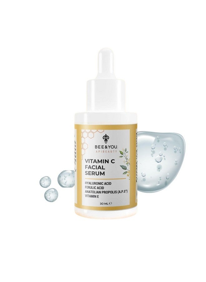 BEE & YOU Bee and You Anti Aging, Anti Wrinkle Face Serum with Vitamin C, Skin Brightener, Moisturizer, Skin Care, Bee Propolis Extract, Ferulic Acid Vitamin E, 1 fl oz - Image 1