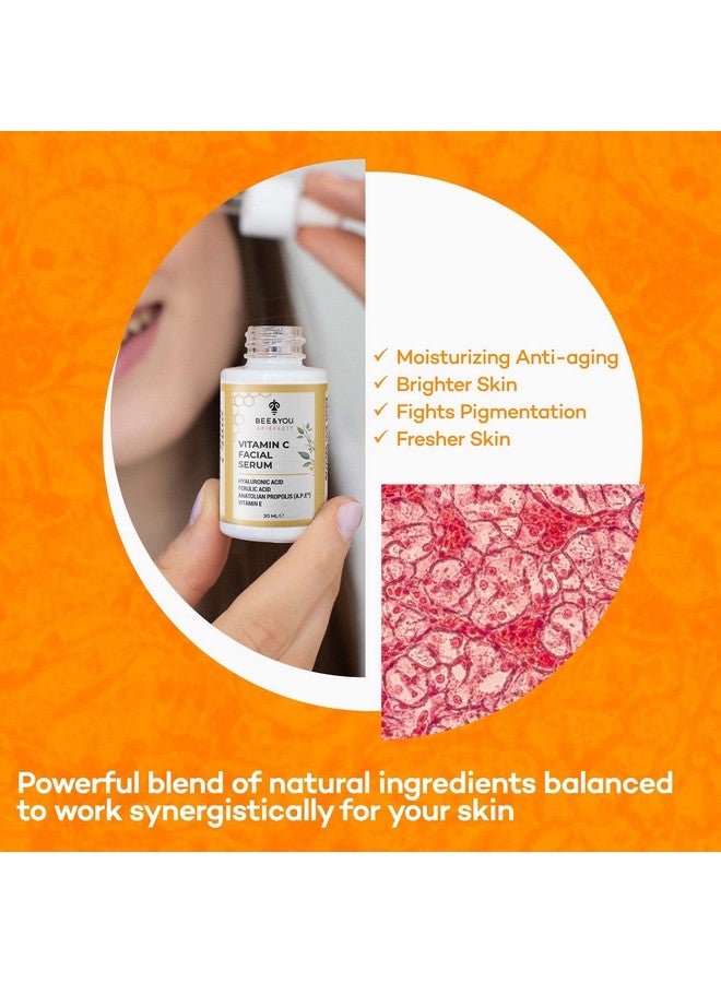 BEE & YOU Bee and You Anti Aging, Anti Wrinkle Face Serum with Vitamin C, Skin Brightener, Moisturizer, Skin Care, Bee Propolis Extract, Ferulic Acid Vitamin E, 1 fl oz - Image 4