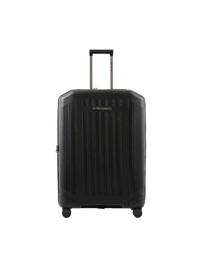 Tom Cruiser Richmont Polypropylene Hard Luggage Suitcase, Anti-Theft Zipper, TSA Lock, 24-in, Black, 2-Year Warranty - Image 1